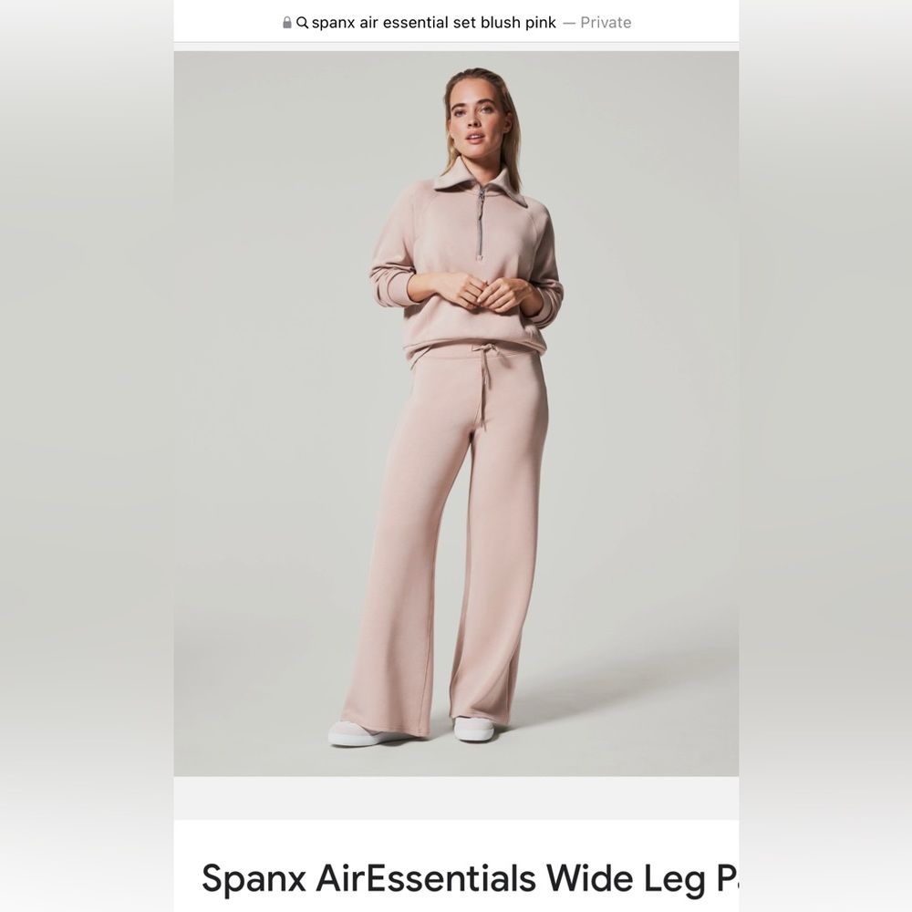 SPANX AirEssentials set in blush pink
